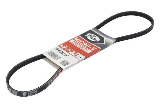 Gates Multi-v-belt Transmission Belt 3pk881 Black 881mm 10.7mm 3 Ribs Mitsubishi