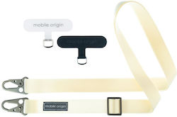 Mobiler Ursprung Lanyard Band 25mm Weiß 84-165cm Lyt-uni-wht