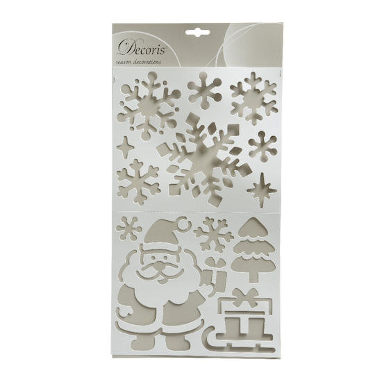 Weihnachtsschablonen Santa Schneeflocken 47,5x24,5cm Kaemingk 460132-2