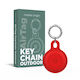 Mobile Origin Keychain Cazul Keychain Silicon pentru AirTag în culoarea Roșu