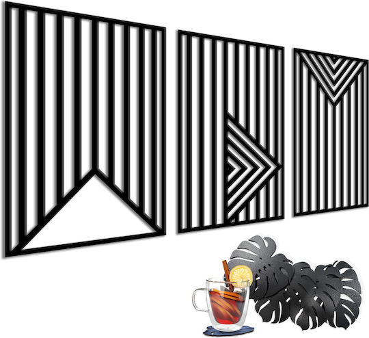 3D Wall Decoration Image Kitchen Dining Room Openwork Lines Panel 95x185