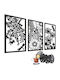 Wanddekoration Wohnzimmer 3D Bild Küche Durchbrochenes Panel Blumen 58x90