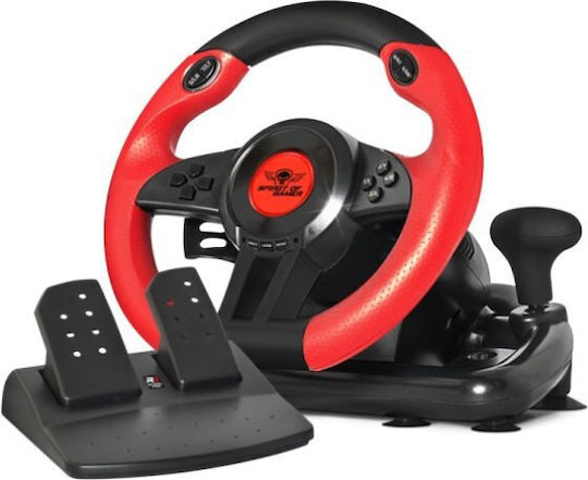 Spirit of Gamer Race Wheel Air Dark Volan cu Pedale pentru PC cu 180° Grade de Rotire