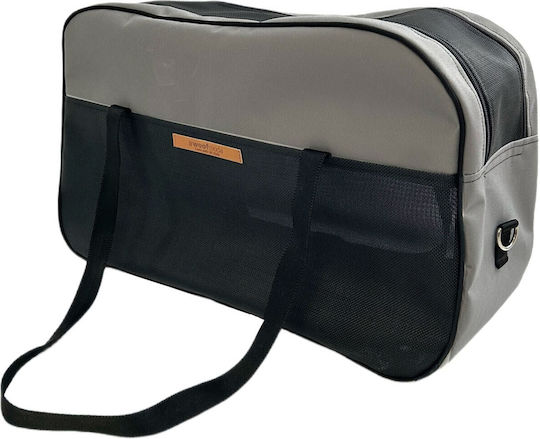 Woofmoda Husă impermeabilă Geantă de umăr pentru transport câine Gri M47xL30xA17cm.