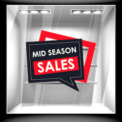 Sticker Reduceri de Mijloc de Sezon 11 50cm X 25cm