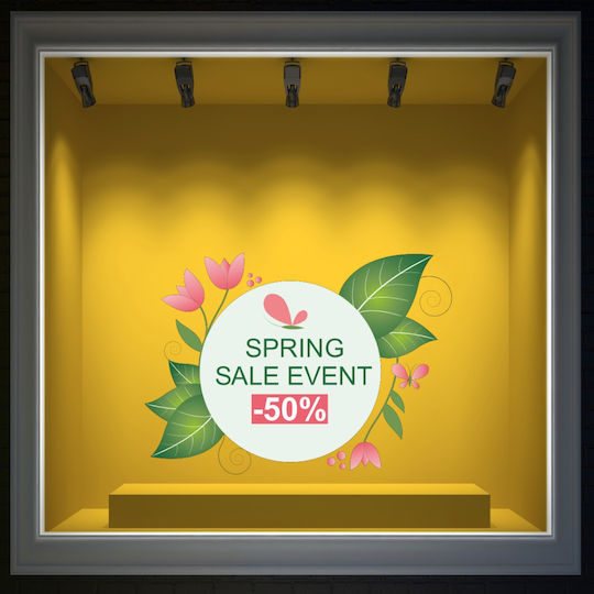 Autocolant pentru Fereastră Reduceri de Primăvară 80cm X 58cm