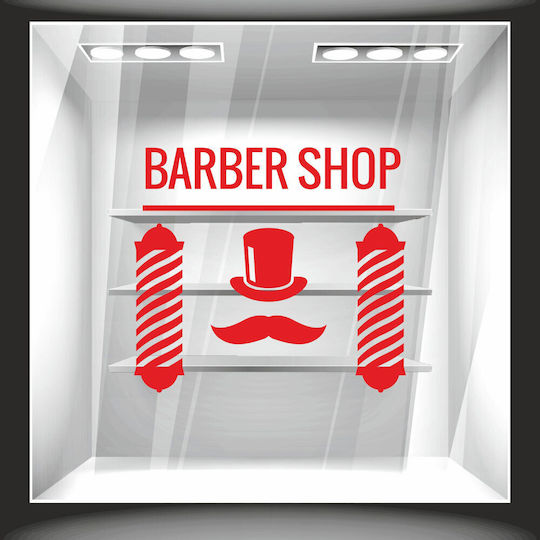 Barber Shop Window Sticker 6 50cm X 46cm