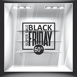 Black Friday Super Sale Discount Sticker 120cm ...