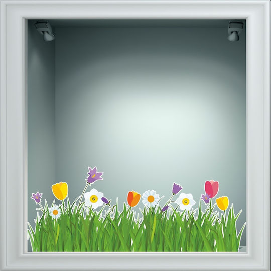 Frühlingsblumen Fensteraufkleber 24 120cm x 67cm