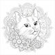 Decowalls Боядисване Котка Mandala