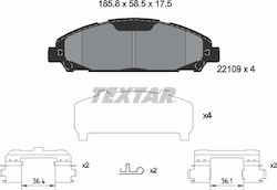 Front Disc Brake Pad Set Ford Usa Mustang 2.3 3.7 5.0 02.14 Textar Height 58.5mm Width 185.8mm Thickness 17.5mm Front Disc Brake Pad Set Ford Usa Mustang 2.3 3.7 5.0 02.14 Textar Height 58.5mm Width 185.8mm Thickness 17.5mm
