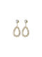 Dangling Ear Earrings with Rhinestones 45 Mm