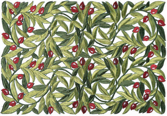 Platzdeckchen Stoff Rot 50x35cm 1Stück