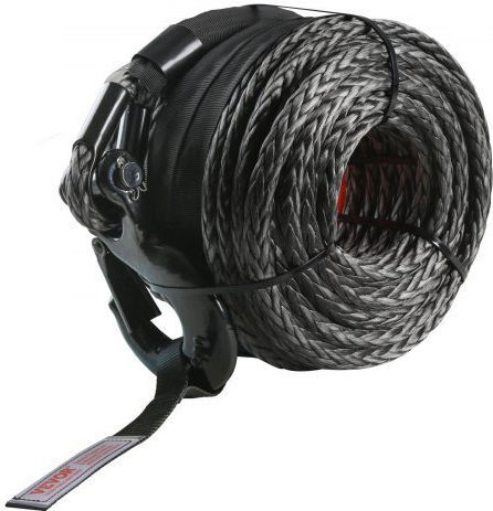 Συνθετικό Σχοινί Βίντσι Vevor 1/2" X 92' 32,000 Lbs Προστατευτικό Κάλυμμα + Γάντζο + Ιμάντα Κατάλληλο Suv Οχήματα Εκτός Δρόμου Φορτηγά Hcjpsjyx12in5pyekv0