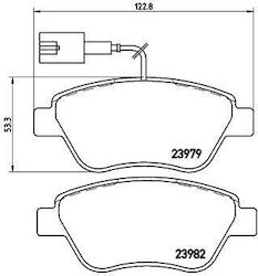 Brembo Scheibenbremsbeläge Satz Fiat 500 C Doblo Großer Punkt Vorderseite 123x53x18mm Bosch Verschleißsensor Bremssattel Bolzen Zubehör Brembo Scheibenbremsbeläge Satz Fiat 500 C Doblo Großer Punkt Vorderseite 123x53x18mm Bosch Verschleißsensor Bremssattel Bolzen Zubehör