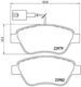 Brembo Disc Brake Pad Set Fiat 500 C Doblo Grande Punto Front 123x53x18mm Bosch Wear Sensor Caliper Bolt Accessories