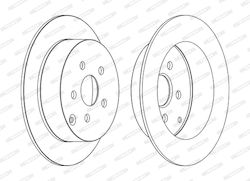 Ferodo Brake Disc Set Rear 269mm 5 Holes Pontiac Vibe Toyota Caldina Celica Opa Prius 08.99-12.09 Ferodo Brake Disc Set Rear 269mm 5 Holes Pontiac Vibe Toyota Caldina Celica Opa Prius 08.99-12.09