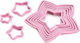 Set 10 Cookie Cutters Ibili Plastic 4-20 Cm Pink