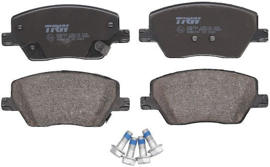 Front Brake Pads Set Fiat Tipo 1.0-1.6d Trw 132.9mm Width 56.5mm Height 19.2mm Thickness Wear Sensor
