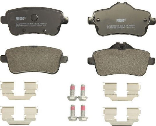 Hintere Bremsscheibenbeläge Ferodo Mercedes-Benz GLE C292 W166 M W166 SLC R172 2.2d-3.5 06.11 Höhe 58mm Breite 116mm Dicke 18.5mm