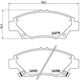 Brembo Disc Brake Pads Set Honda Civic Cr-z Insight Jazz Iii Iv V 1.2-1.5h Front 56mm Height 136mm Width 17mm Thickness