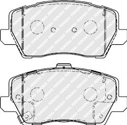 Front Brake Pad Set Kia Picanto Iii 1.0/1.2 03.17 Ferodo Height 55.3 Mm Width 121.6 Mm Thickness 17.5 Mm