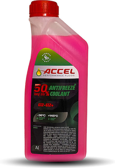 Accel Performance Lichid de răcire pentru motorul mașinii Mașină G12 -36°C Roz Culoare 1lt