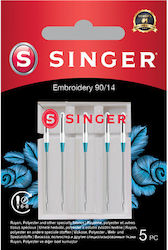 Singer Embroidery Needle 90/14 5pk