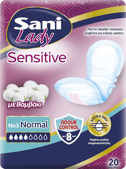 Sani Sensitive Lady Women Incontinence Pads 20 Pieces