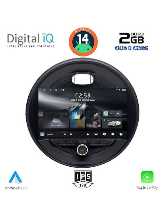 Digital IQ Car Audio System for Mini Cooper / Clubman / Roadster / Countryman 2014-2017 (Bluetooth/USB/AUX/WiFi/GPS/Apple-Carplay/Android-Auto) with Touch Screen 9"