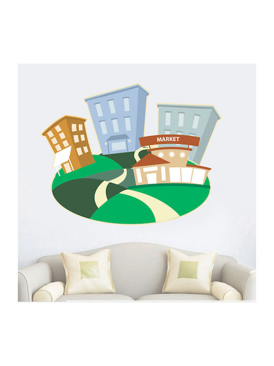 Wandsticker Stadtzentrum 95cm x 75cm