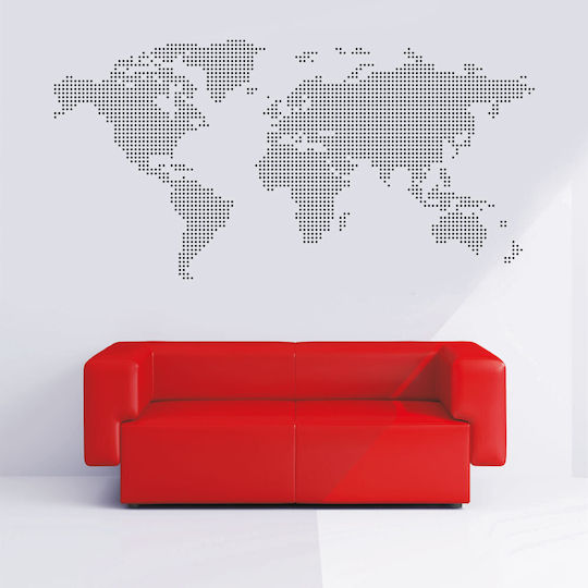 Wall Sticker World Map Dots 1 Piece Orafol
