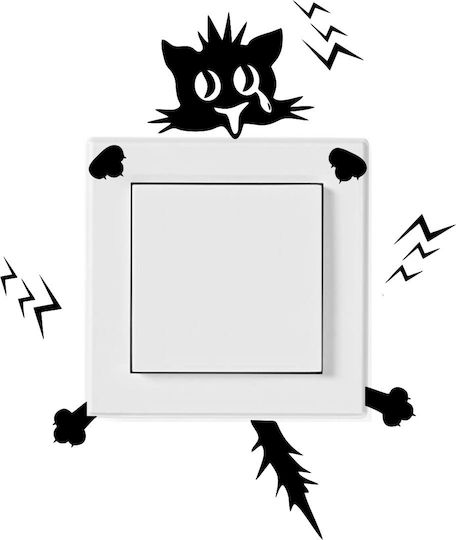 Декоративен Стикер За Стена Котенце 2 Wall Outlet 2 Бройки 16x12см Orafol Декоративен Стикер За Стена Котенце 2 Wall Outlet 2 Бройки 16x12см Orafol