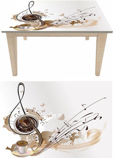 Musik Couchtisch Aufkleber 130cm x 85cm