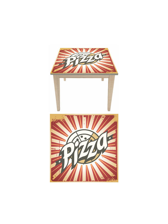 Pizza Tischaufkleber 3 60cm x 60cm
