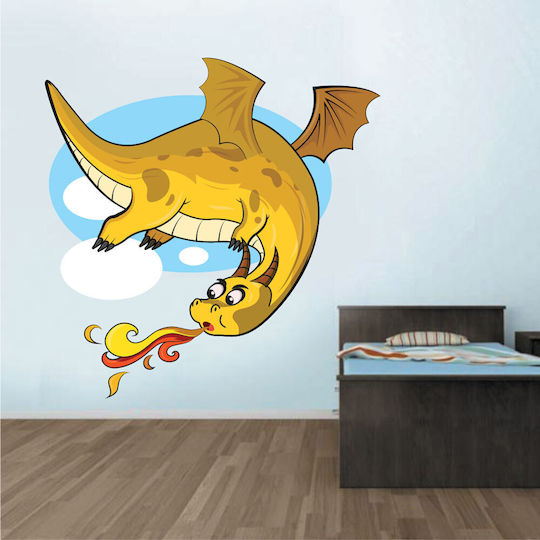 Kinder Wandsticker Cartoon Drache 02 95cm x 95cm