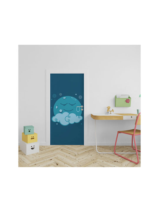 Sleeping Moon Door Sticker 70cm