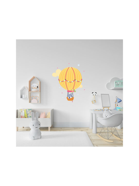 Sticker de Perete cu Animale în Balon cu Aer Cald 4 31cm X 50cm