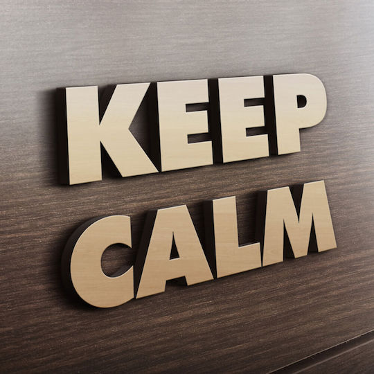 MDF Wooden Design Keep Calm 34cm X 20cm
