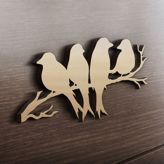 MDF Holzdesign Vögel 30cm x 16cm