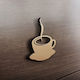 MDF Wooden Design Hot Coffee 26cm X 35cm