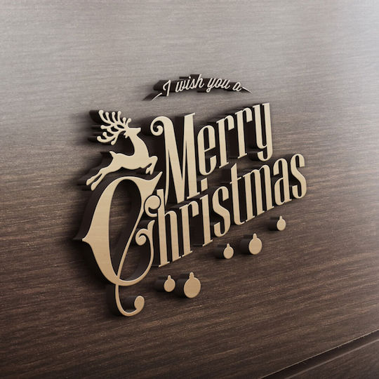 MDF Wooden Design Merry Christmas 70cm X 53cm