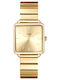 Cluse La Tetragone Damen Uhr mit Gold Metallarmband