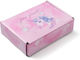 Papier Box für Geschenke mit Motiv "Einhörner" Rosa 1510x4cm.