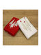 Lino Set Towels Xmas Picolo 2pcs Red White 30x50