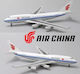 Ready-Made Metal Airplane Model Scale 1/400 JC Wings Air China Boeing 747-400 B-2472