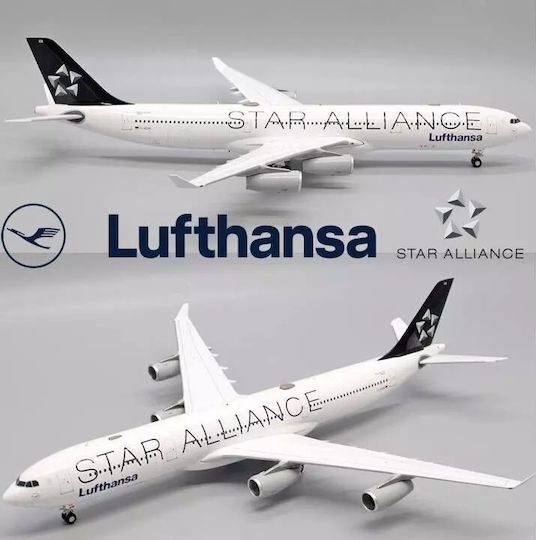 Ready-Made Metal Airplane Model Scale 1/200 JC Wings Airbus A340-300 Lufthansa "Star Alliance"
