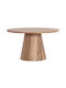 Round Central Coffee Table Karan Wooden Natural Colour W80xL80xH45cm