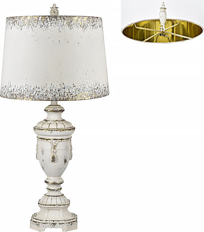 Tischlampe mit Gold Schirm und Basis
