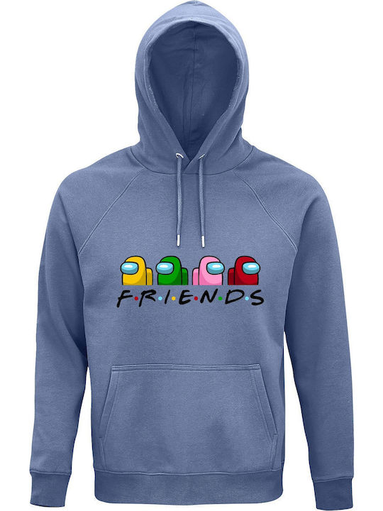 Παιδικό Φούτερ με Κουκούλα και Τσέπες Blue Among Us Friends